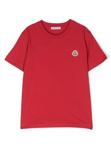 Moncler Enfant t-shirt à patch logo - Rouge