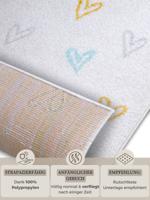 Hanse Home - Adventures children&apos;s carpet Hearts Cream Multicolor - 160x235 cm