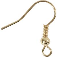 Creativ Company Oorbelhaaken, l: 18 mm, goud, 10 stuk/ 1 doos