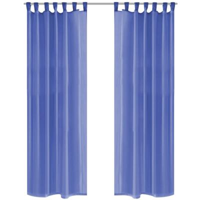 VidaXL Gordijnen voile 140x175 cm koningsblauw