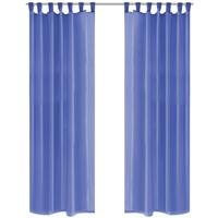 VidaXL Gordijnen voile 140x175 cm koningsblauw