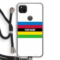 WK Wielrennen: Pixel 4a Transparant Hoesje met koord