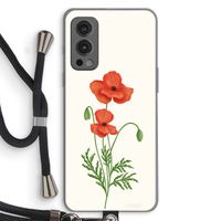 Red poppy: OnePlus Nord 2 5G Transparant Hoesje met koord