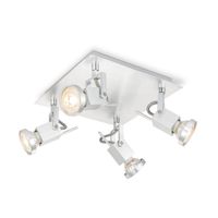 Light depot - LED opbouwspot Cali 4 lichts - 22 cm - aluminium - Outlet