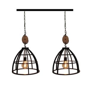 Lucca 2 lichts zwart hanglamp