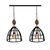 Lucca 2 lichts zwart hanglamp