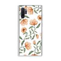 Peachy flowers: Samsung Galaxy Note 10 Plus Transparant Hoesje