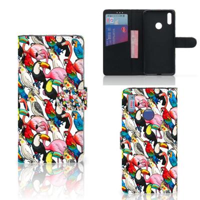 Huawei Y7 (2019) | Telefoonhoesje | Met pasjeshouder | Birds
