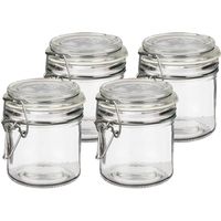 Weckpot/inmaakpot - 4x - Tarro - 250 ml - glas - met beugelsluiting - D11 x H10 cm - thumbnail