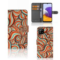 Samsung Galaxy A22 4G | M22 Hoesje Retro | Portemonnee hoesje