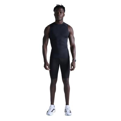 2XU Core Compression hardloopshirt mouwloos Black/Silver heren