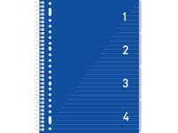 4 in 1 Schrijfblok A4, gelinieerd blauw