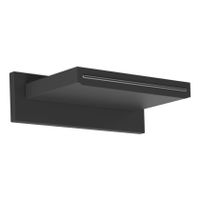 Tres Block inbouw uitloop waterval 15 cm messing zwart mat
