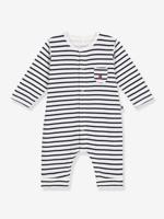 Lange romper van Petit Bateau marineblauw Lange romper van Petit Bateau marineblauw