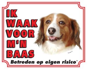 Kooikerhondje Waakbord - Ik waak voor mijn baas