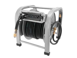Airpress Luchtslanghaspel PU vloermodel | zelf-oprollend | 1/4" buitendraad | 8 x 14 mm 30 m | 20 bar - 46508