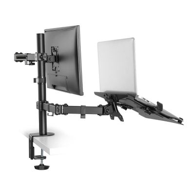 ACT Connectivity Monitorarm met laptophouder, 1 scherm bevestiging