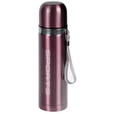 Thermosfles Metallic - RVS - isoleerfles - roze - 500 ml - Thermoflessen - met draaglus