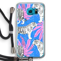 Tijger: Samsung Galaxy S6 Transparant Hoesje met koord