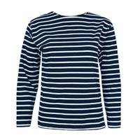 Classic Breton Navy Natural Shirt Dames - thumbnail