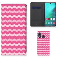 Samsung Galaxy A40 | Hoesje met Magneet | Waves Pink