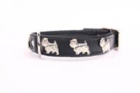 Leren halsband Westie