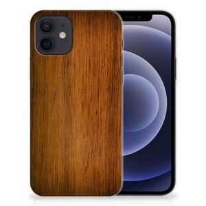 iPhone 12 | 12 Pro (6.1") Bumper Hoesje Donker Hout