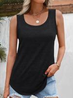 Cotton Crew Neck Casual Tank Top