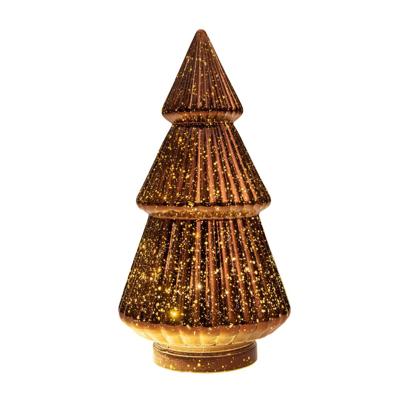 Boompje glas LED 28,5x15 cm brons - Annas collection