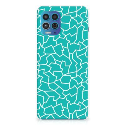 Motorola Moto G100 | Hoesje maken | Cracks Blue