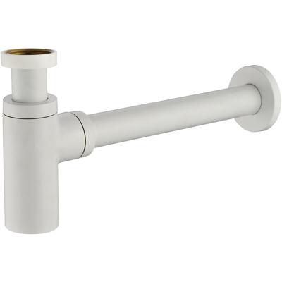 Design Sifon Wiesbaden Unimatch | 5/4" | Standaard | Messing | Mat wit