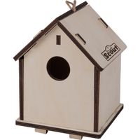 2-in-1 Vogelhuisje/nestkastje van hout 14 x 19 cm DIY