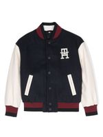 Tommy Hilfiger Junior veste bomber à logo appliqué - Bleu