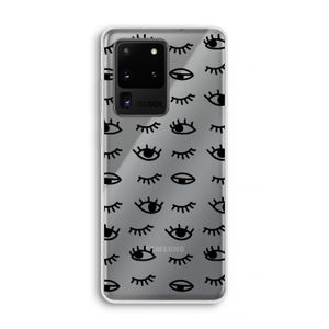 Eye pattern #2: Samsung Galaxy S20 Ultra Transparant Hoesje