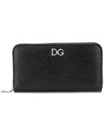 Dolce & Gabbana portefeuille zippé à plaque logo - Noir