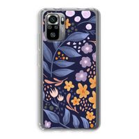 Flowers with blue leaves: Xiaomi Redmi Note 10S Transparant Hoesje