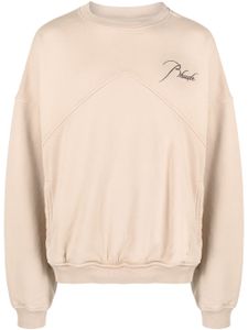 RHUDE sweat à logo imprimé - Marron