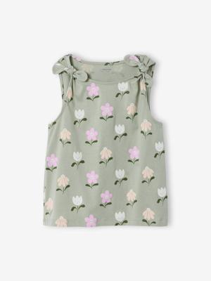 T-shirt zonder mouwen saliegroen T-shirt zonder mouwen saliegroen