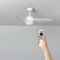 Plafondventilator wit &apos;Haran&apos; led lamp 107cm