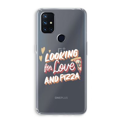 Pizza is the answer: OnePlus Nord N10 5G Transparant Hoesje