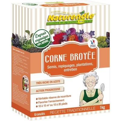 Gemalen Hoornmeststof - NATURENDIE - Korrels - Voor 10 tot 15 m² of 10 tot 20 voet - 1 kg
