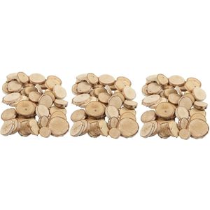 3x Hout mix boomstammetjes 600 gram