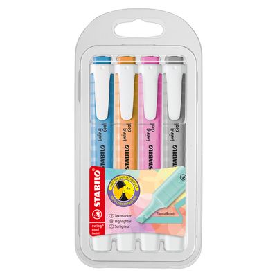 Stabilo swing cool pastel markeerstiften, 4st.