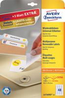 Etiket avery l4736rev-25 45.7x21.2mm wit 1200st
