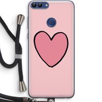 Hartje: Huawei P Smart (2018) Transparant Hoesje met koord