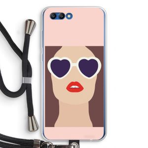 Red lips: Honor 10 Transparant Hoesje met koord