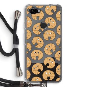 Croissant: Pixel 3a Transparant Hoesje met koord