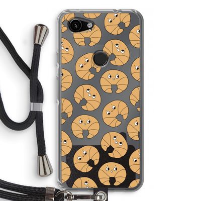 Croissant: Pixel 3a Transparant Hoesje met koord