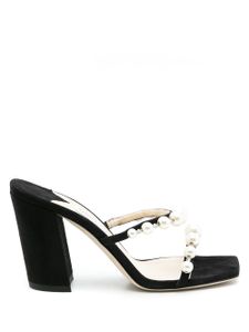 Jimmy Choo sandales Amara 85 mm en daim - Noir