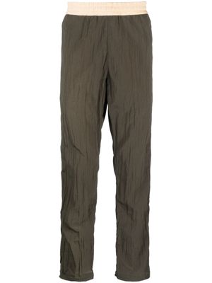 RANRA pantalon droit à taille élastiquée - Vert